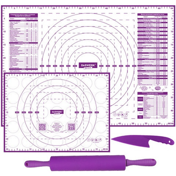Силиконовый коврик для раскатки/запекания DASWERK 608429