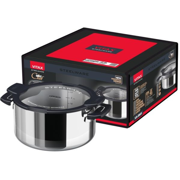 Кастрюля с крышкой VITAX Compact Chef VX-3801