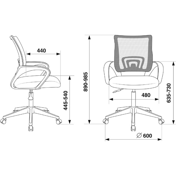 Кресло Бюрократ CH-695NLT (синий TW-05/черный TW-11)