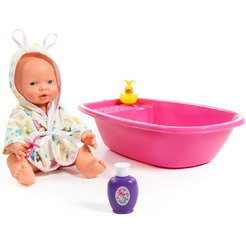 Пупс Полесье Веселый с соской + ванночка и набор для купания 78575