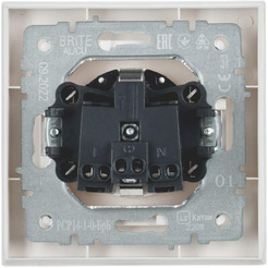 Розетка IEK Brite РСР14-1-0-БрБ