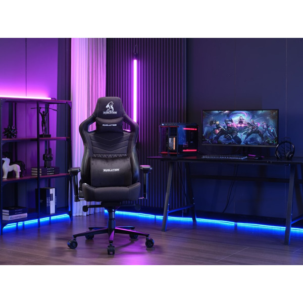 Игровое кресло Evolution Nomad (черный/белый)