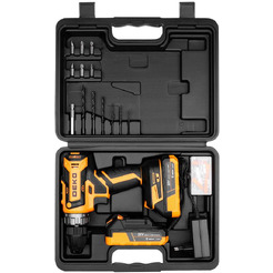Дрель-шуруповерт Deko GCD20DU PRO + Set 63 083-1039 (с 2-мя АКБ, кейс)