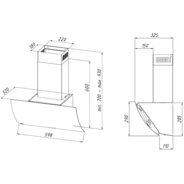 Вытяжка Akpo Clarus Eco 60 WK-4 (черный)