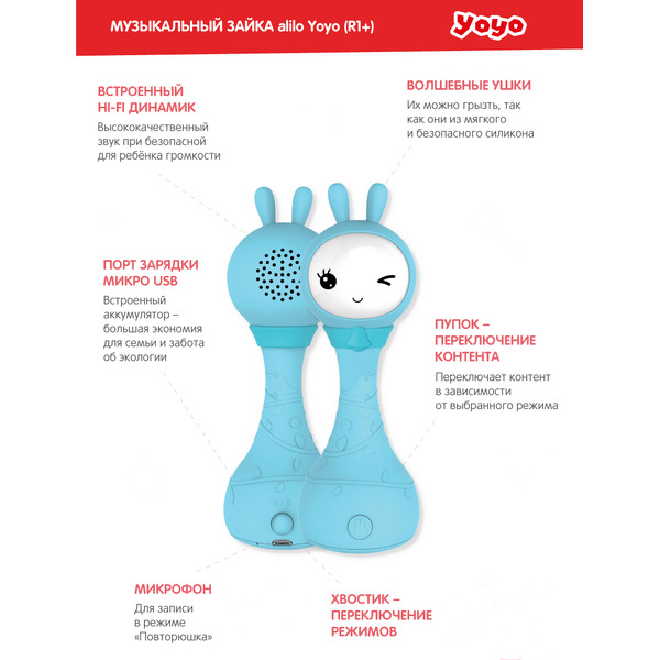 Интерактивная игрушка Alilo Умный зайка R1 60405 (фиолетовый)