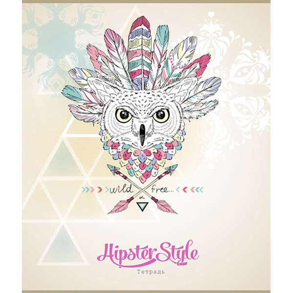 Тетрадь 48 л Стильные животные, клетка, лён (Проф-Пресс) арт. 48-9961