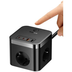 Сетевое зарядное Baseus PowerCombo Cube Power Strip 3AC+2U+2C 30W E00066400117-00