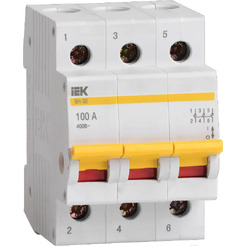 Выключатель нагрузки IEK ВН-32 3Р100А MNV10-3-100
