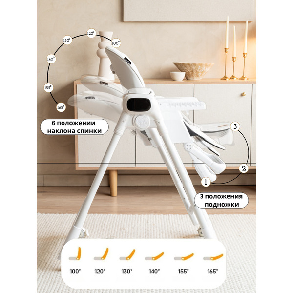 Стульчик для кормления 4в1 VipBaby POLLY MILK