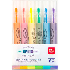 Текстовыделитель Deli S624 (6 шт)