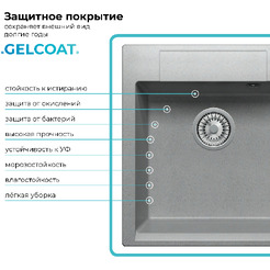 Кухонная мойка Polygran Argo 460 (серый)
