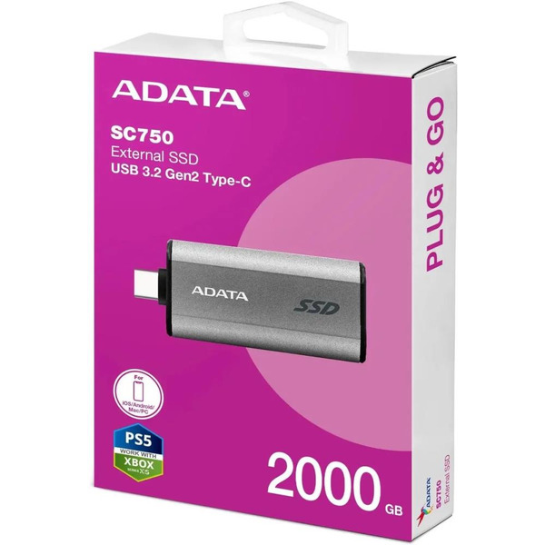 Внешний накопитель SSD A-Data SC750-2000G-CCBK
