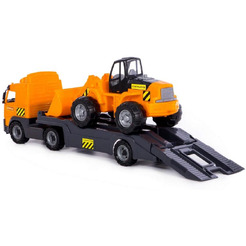 Автомобиль-трейлер + трактор-погрузчик Полесье 58423