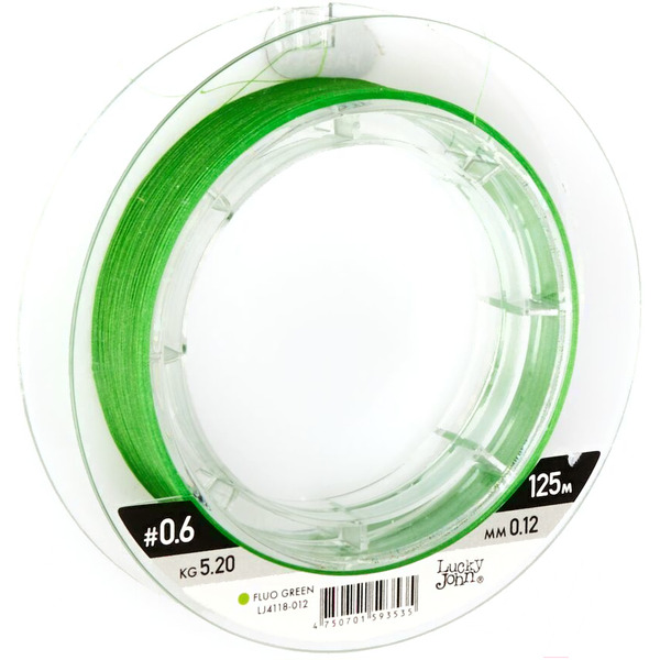 Леска плетеная Lucky John Vanrex x8 Braid Fluo Green 125/012 LJ4118-012