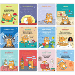 Тетради предметные BRAUBERG 404609 (КОМПЛЕКТ 12 ПРЕДМЕТОВ, 48л, TWIN лак)