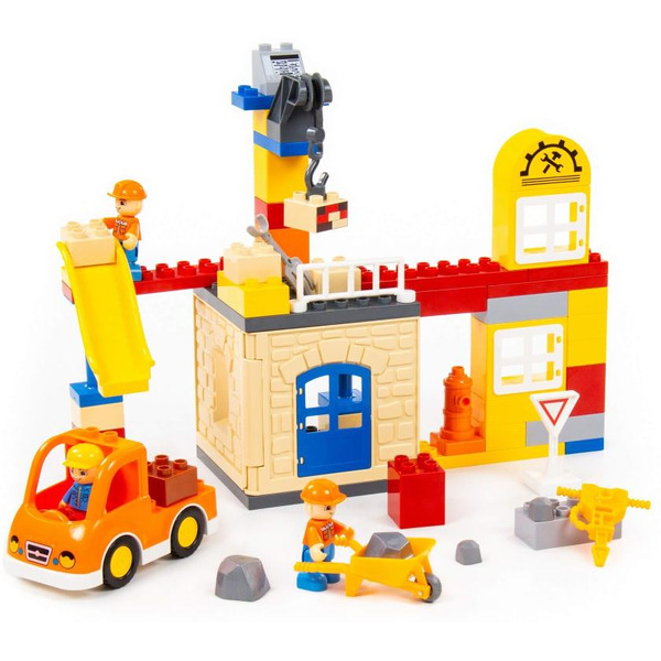 Конструктор Полесье "Макси" - "Строительная фирма" (66 элементов) 77615