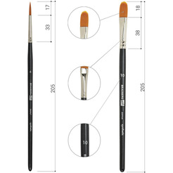 Набор кистей BRAUBERG Art Classic 200968 (12 шт)