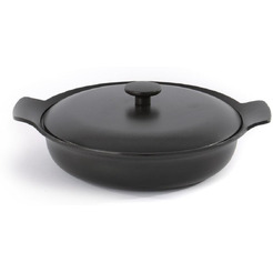 3900038 Ron чугунная глубокая сковорода с крышкой 28 см цвет черный