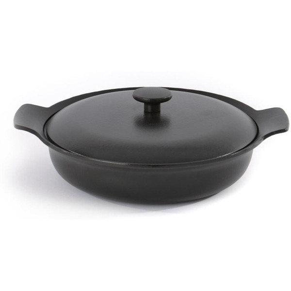 3900038 Ron чугунная глубокая сковорода с крышкой 28 см цвет черный