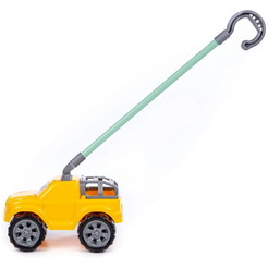 Игрушка-каталка Полесье Боби с ручкой 75007 (жёлтый)