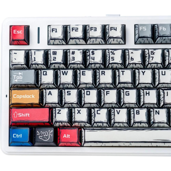 Клавиатура AULA F75 Comic Keycap Light Green Switches