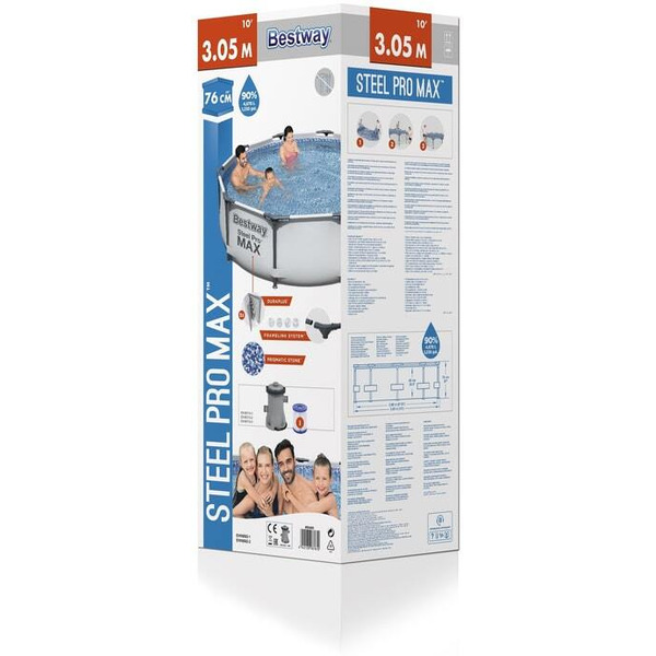 Каркасный бассейн Bestway Steel Pro Max 56408 (305х76) с фильтр-насосом