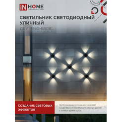 Светильник уличный светодиодный IN HOME ДБУ RING-630BL (4690612051925)