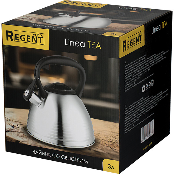 Чайник со свистком REGENT INOX Linea TEA 86-108