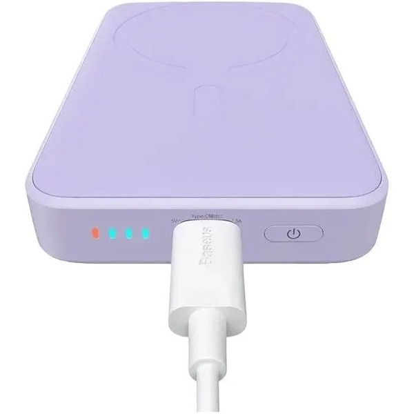 Внешний аккумулятор Baseus Magnetic Mini Air Wireless Fast Charge Power Bank 20W 6000mAh (сиреневый)