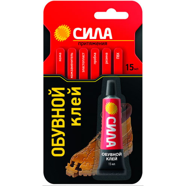 Клей СИЛА ОБУВНОЙ 15 мл BL-1 ШБ (SSBL1-15)