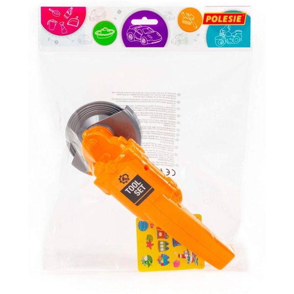 Шлифовальная машинка игрушечная Полесье 90454 (оранжевая)