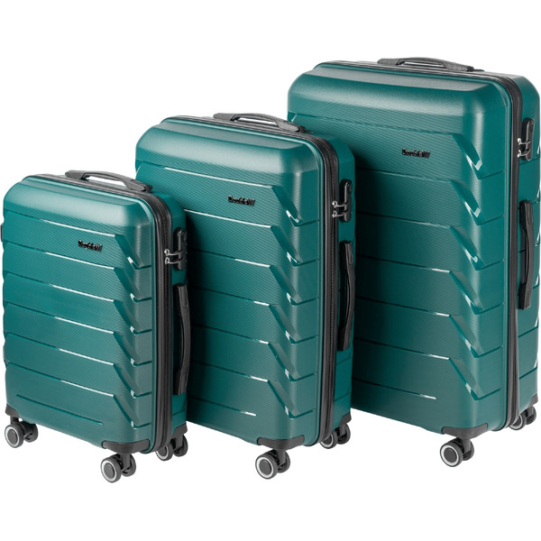 Чемодан DoubleW YF-PP02 с расширением (L, темно-зеленый)