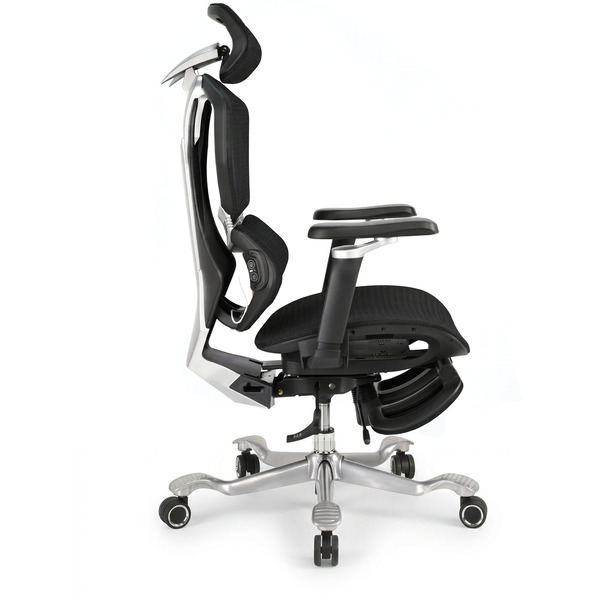 Игровое кресло myroo Game Assassin с подножкой Black (A2512W-BL)