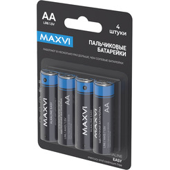 Щелочная батарейка Maxvi MBLR6ES4 AA, alkaline, 4 шт
