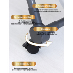 Стульчик для кормления 4в1 VipBaby POLLY GRAPHITE