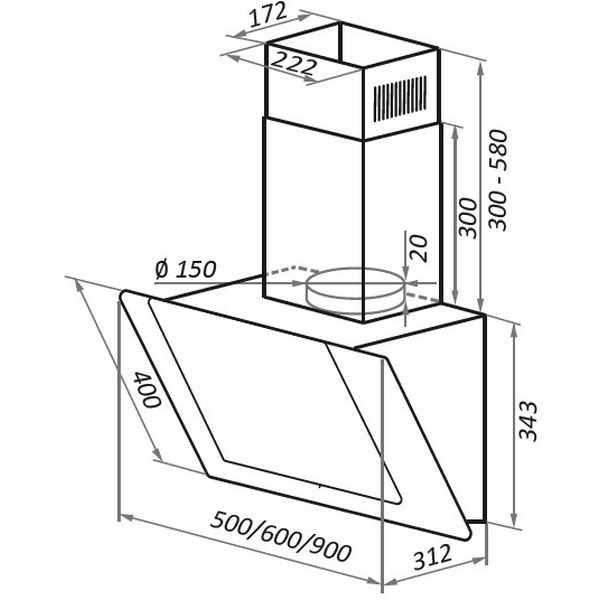 Вытяжка MAUNFELD York 60 (белый)