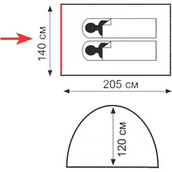 Треккинговая палатка Totem Summer 2 V2 (TTT-019)