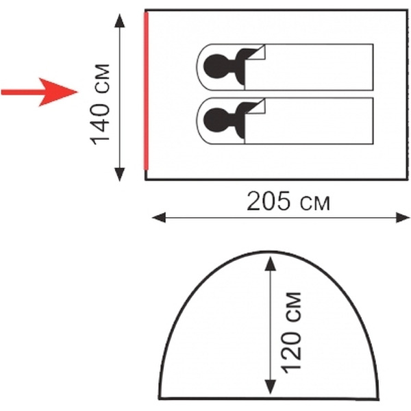 Треккинговая палатка Totem Summer 2 V2 (TTT-019)