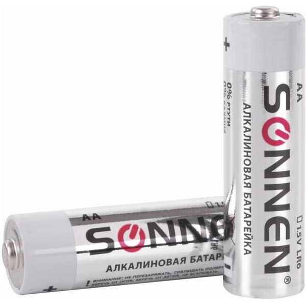Батарейки SONNEN АЛКАЛИН, АА , 10 шт., в блистере, 451086