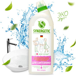 Средство для сантехники SYNERGETIC концентрированное, без хлора, 1л (104100)