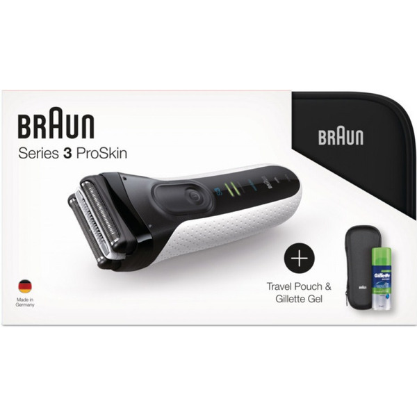 Электробритва BRAUN 3040TS white + гель для бритья + чехол (816450855416)