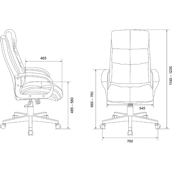 Кресло Бюрократ CH-824/LT-28 (серо-голубой)
