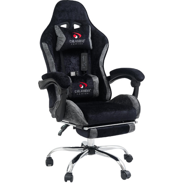 Вибромассажное кресло Calviano AVANTI ULTIMATO Black-Grey fabric