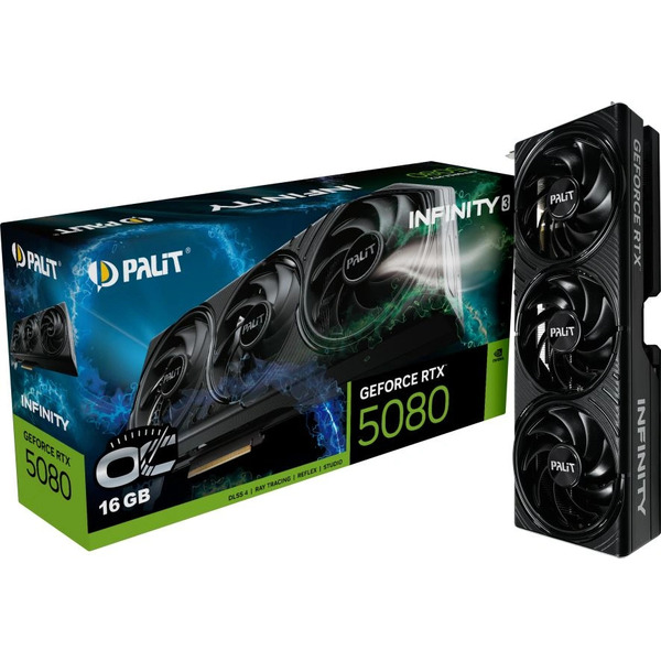 Видеокарта Palit GeForce RTX 5080 Infinity 3 OC NE75080U19T2-GB2035S
