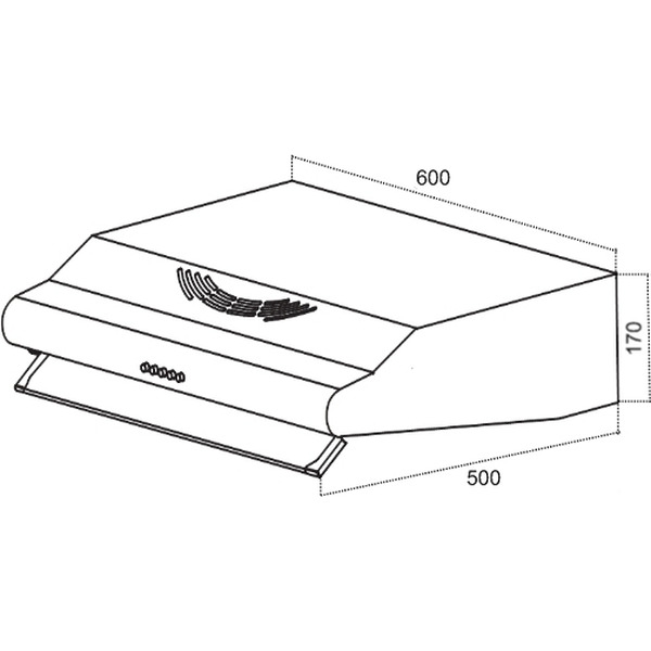 Вытяжка кухонная Germes Слим (60 см, коричневая)