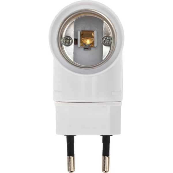 Цокольный светильник в розетку REXANT Е27 с выключателем 11-8881