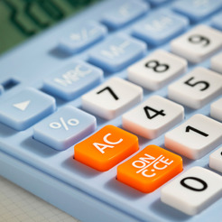 Калькулятор Deli EM210F (голубой)