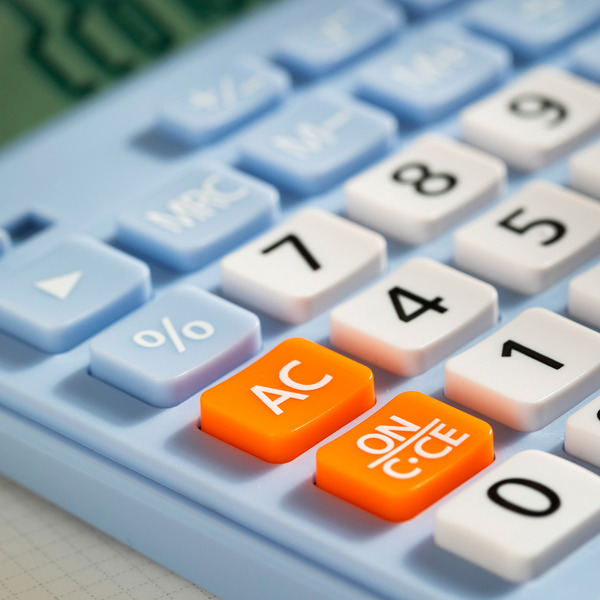 Калькулятор Deli EM210F (голубой)