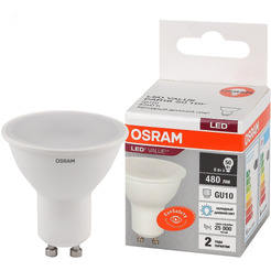 Лампа светодиодная OSRAM PAR16 50 6W 4000К 230V GU10 10X1