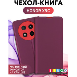 Чехол-книга Bingo Magnetic для HONOR X9c Бордовый